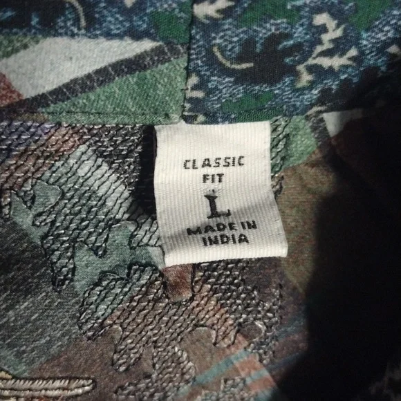 Robert Graham green lantern pattern button down long sleeve shirt size large - Picture 3 of 11